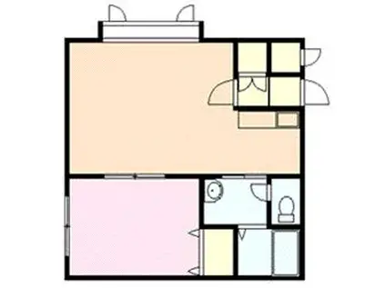 タウンズ神楽(1LDK/1階)の間取り写真