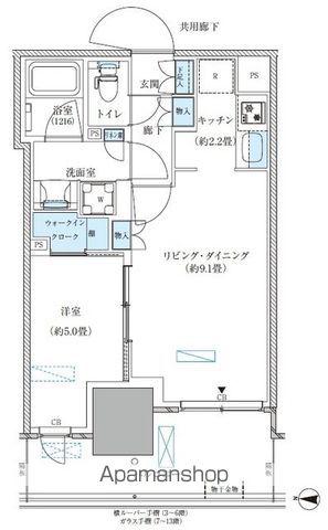 パークアクシス西大島コンフォートスクエア(1LDK/9階)の間取り写真