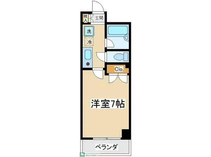 サンパラッツオ参番館(1K/3階)の間取り写真