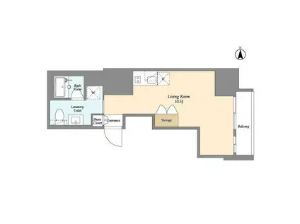 V-STYLE入谷(ワンルーム/2階)の間取り写真