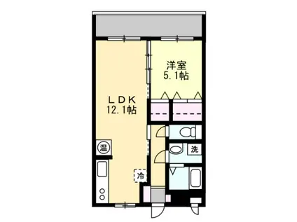 ユーミーマンションバウムI(1LDK/2階)の間取り写真