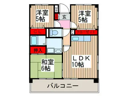 アネックス加藤(3LDK/1階)の間取り写真