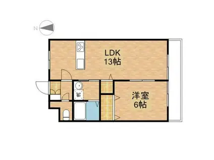 アラカルトII(1LDK/2階)の間取り写真