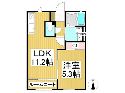 ガーデンハイム(1LDK/2階)の間取り写真