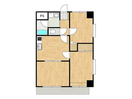 アイビークロス(3DK/4階)の間取り写真