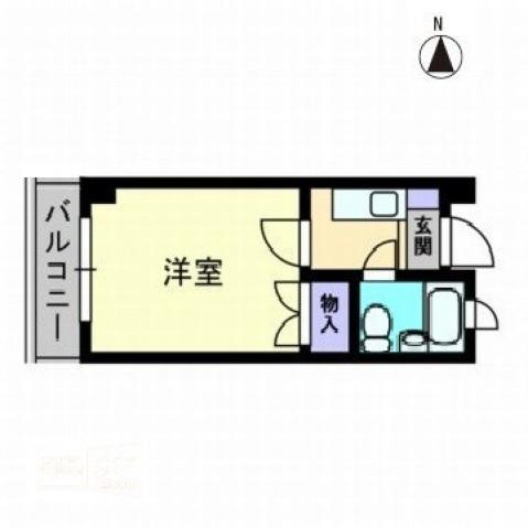 ガーデンハウス(1K/2階)の間取り写真