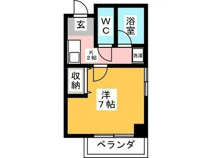グランシエル(1K/3階)の間取り写真