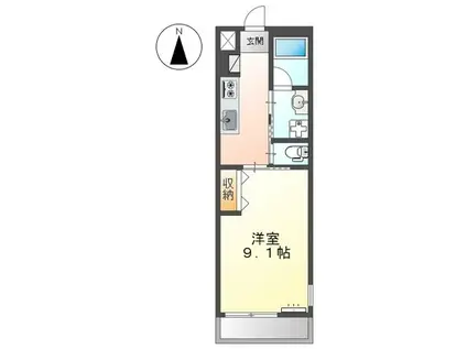 メゾン レコルテ(1K/2階)の間取り写真