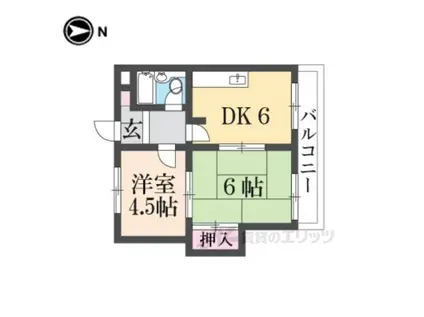 信永ビル(2DK/3階)の間取り写真