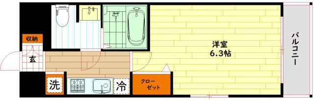 エスリード京橋III番館(1K/10階)の間取り写真
