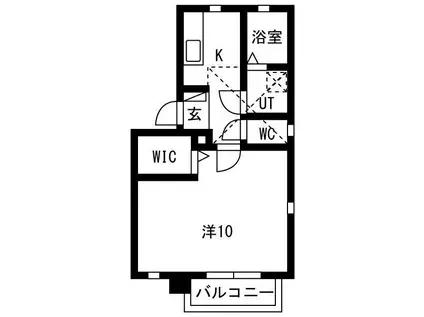 シャリテ(1K/2階)の間取り写真