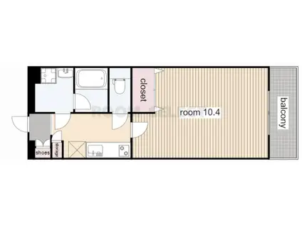 ディアレイシャス大須観音(1K/9階)の間取り写真