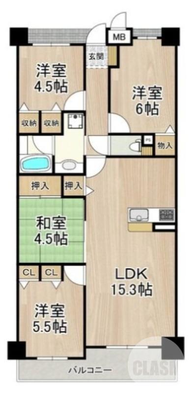 ソルプラーサ堺(4LDK/10階)の間取り写真