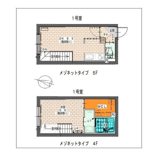 PARTIRE N21(1DK/5階)の間取り写真