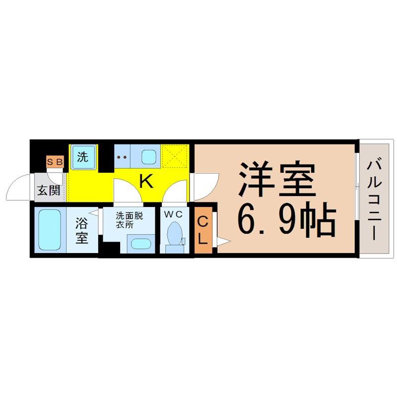 リブリ・吹上(1K/1階)の間取り写真