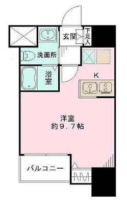 ラヴィーナ横浜(ワンルーム/4階)の間取り写真