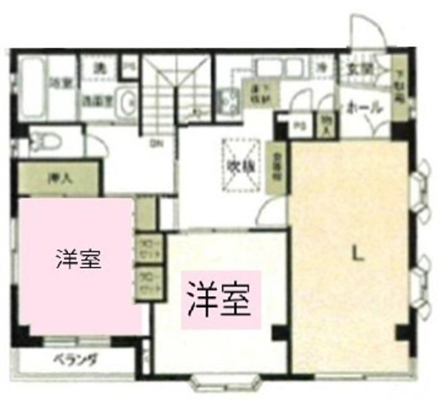 クロノス江戸川(2LDK/1階)の間取り写真