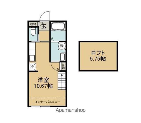 クラージュONE(ワンルーム/2階)の間取り写真