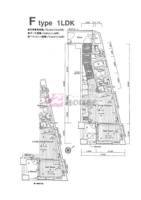ロセット江古田(1DK/1階)の間取り写真