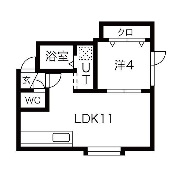 アークコート美園II(1LDK/2階)の間取り写真