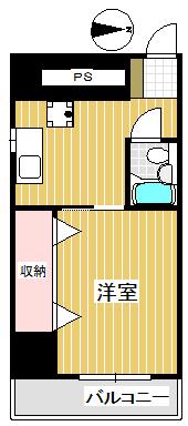 安藤ビル(1DK/6階)の間取り写真