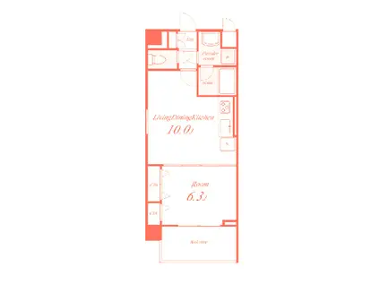 DEARS(1LDK/2階)の間取り写真