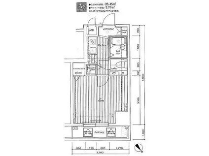 ミリオンプラザお茶の水(1K/4階)の間取り写真