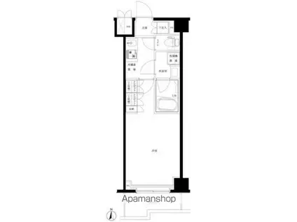 ルーブル川崎中丸子参番館(1K/7階)の間取り写真