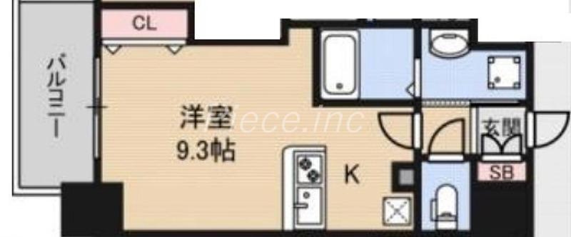 LUXE新大阪4(ワンルーム/6階)の間取り写真