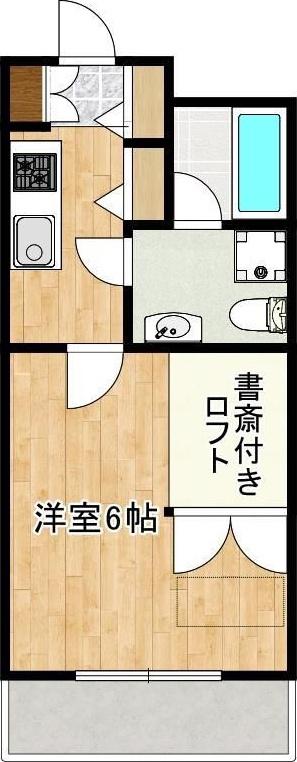オーセンティックルネス室園(1K/3階)の間取り写真