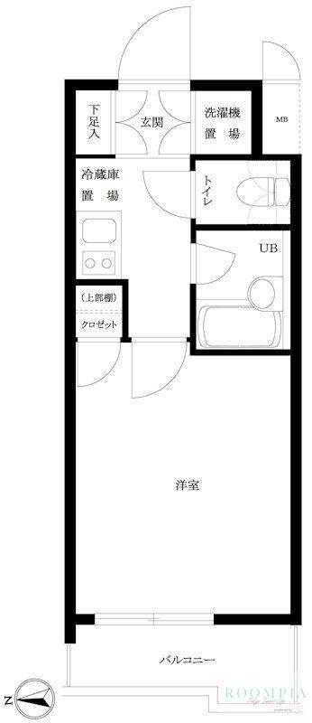 ルーブル五反田弐番館(1K/4階)の間取り写真
