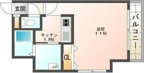 LOVAGES2・E1(1K/5階)の間取り写真