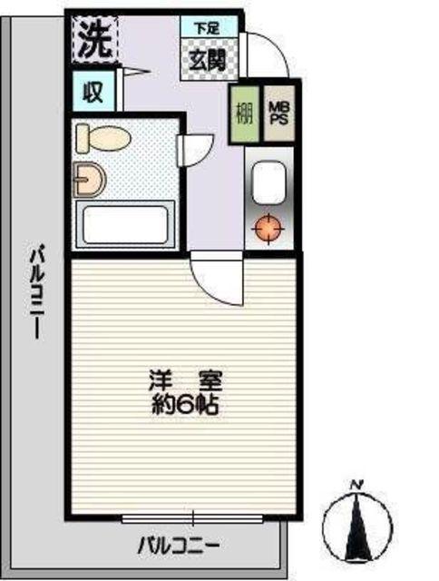 クリオ藤が丘壱番館(1K/1階)の間取り写真