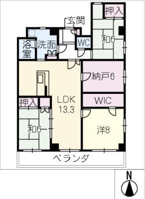 ルミエール(3SLDK/1階)の間取り写真