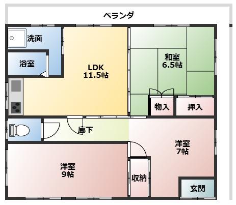 アイチハウス(3LDK/2階)の間取り写真