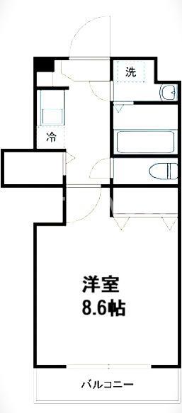 サウス PARK(1K/2階)の間取り写真