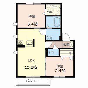 SOLEIL彩都(2LDK/2階)の間取り写真