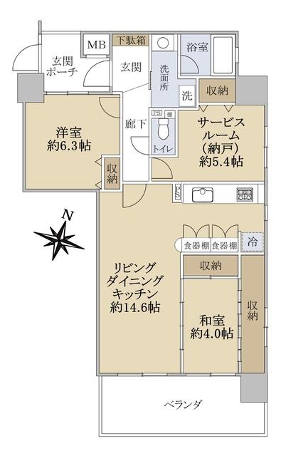 コンツェルトシティ榎町(2SLDK/3階)の間取り写真