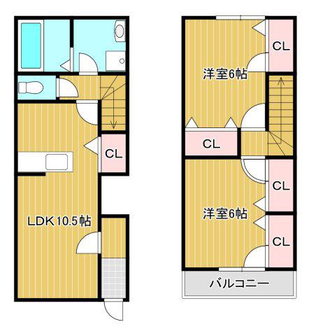 RILA奏A(2LDK/1階)の間取り写真