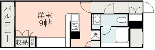 FLAT 熊本(1K/7階)の間取り写真