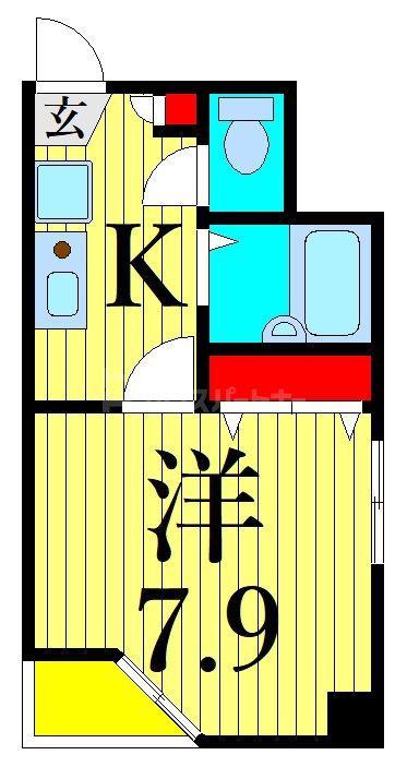 ジョワメゾン田端(1K/6階)の間取り写真