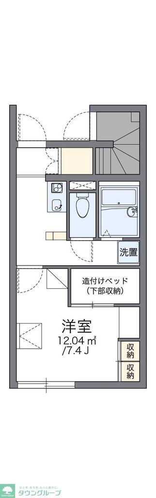 レオパレスエントピア(1K/1階)の間取り写真