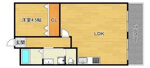 第3寺尾マンション(1LDK/2階)の間取り写真