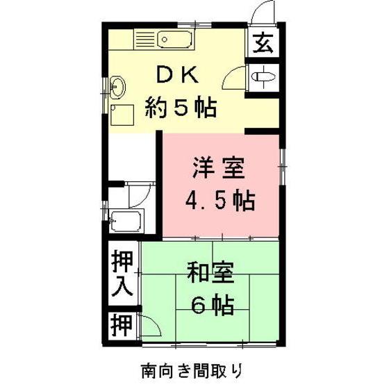 華陽ビル(2DK/3階)の間取り写真