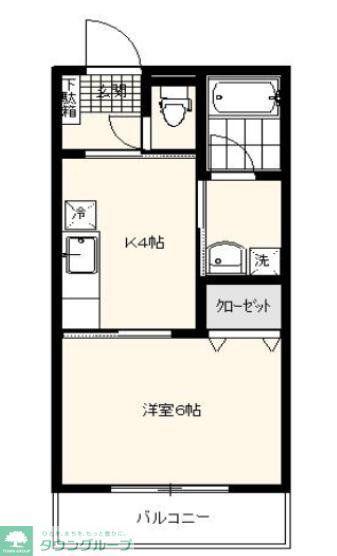 カームサンシャイン(1K/2階)の間取り写真