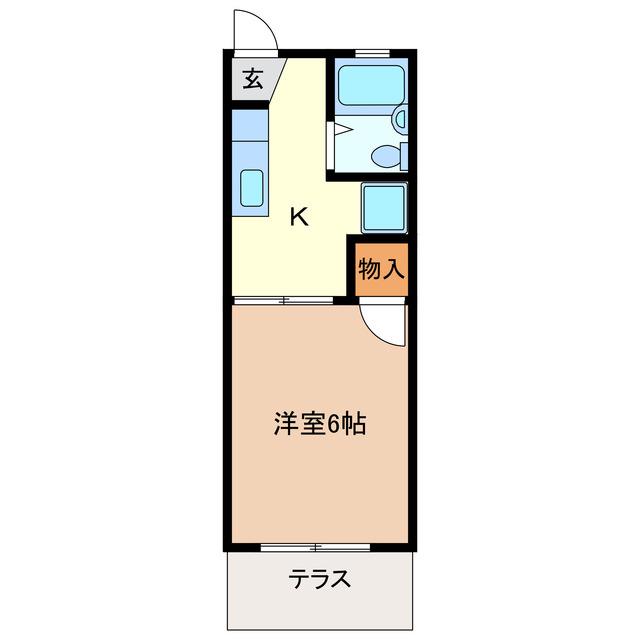メゾン江戸橋(1K/1階)の間取り写真