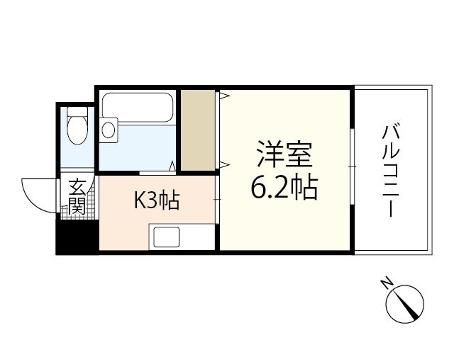 ハイムN-5(1K/4階)の間取り写真