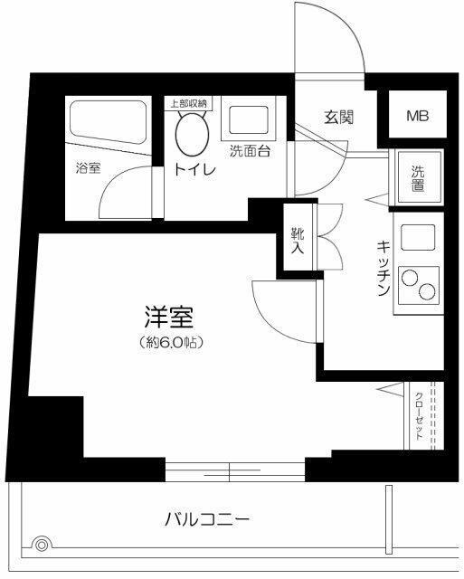 AZEST西巣鴨(1K/11階)の間取り写真