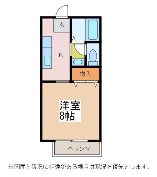 サンビレッジ新村B(1K/2階)の間取り写真
