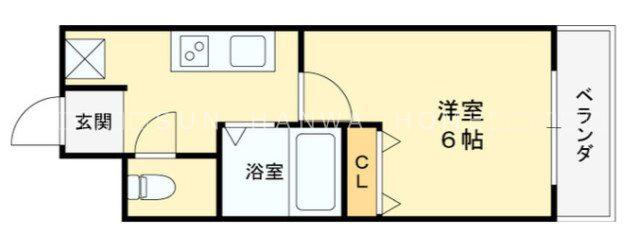 SEPTILE 佐堂(1K/1階)の間取り写真